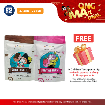 Hanya Freeze-Dried Yogurt 30g (Chocolate/ Strawberry) | Kids Healthy Snacks Hanya