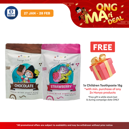 Hanya Freeze-Dried Yogurt 30g (Chocolate/ Strawberry) | Kids Healthy Snacks Hanya
