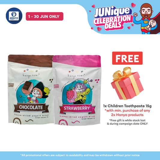 Hanya Freeze-Dried Yogurt 30g (Chocolate/ Strawberry) | Kids Healthy Snacks Hanya