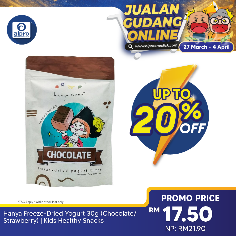 Hanya Freeze-Dried Yogurt 30g (Chocolate/ Strawberry) | Kids Healthy Snacks Hanya