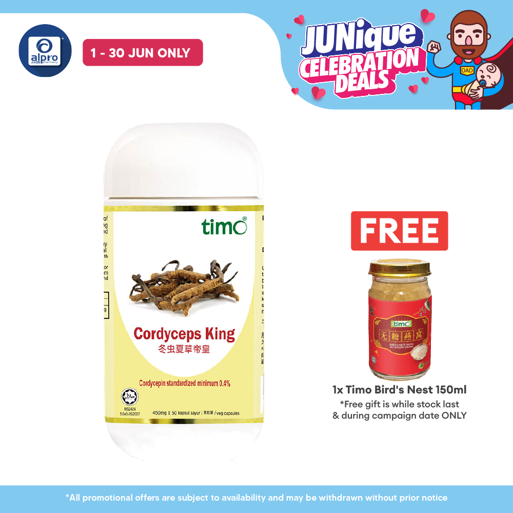 Timo Cordyceps King 450mg X 50s | Improve Respiratory System Timo