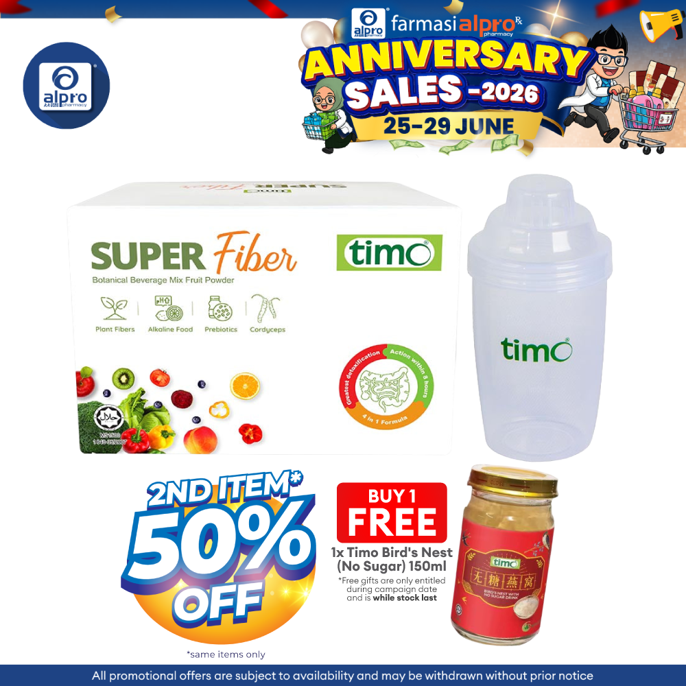 Timo Super Fiber 10g X 30s + Free Shaker (New) | Powerful Detoxification Effects Timo