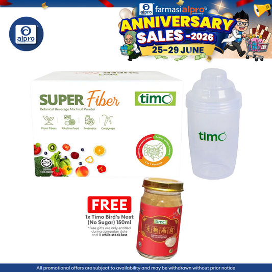 Timo Super Fiber 10g X 30s + Free Shaker (New) | Powerful Detoxification Effects Timo