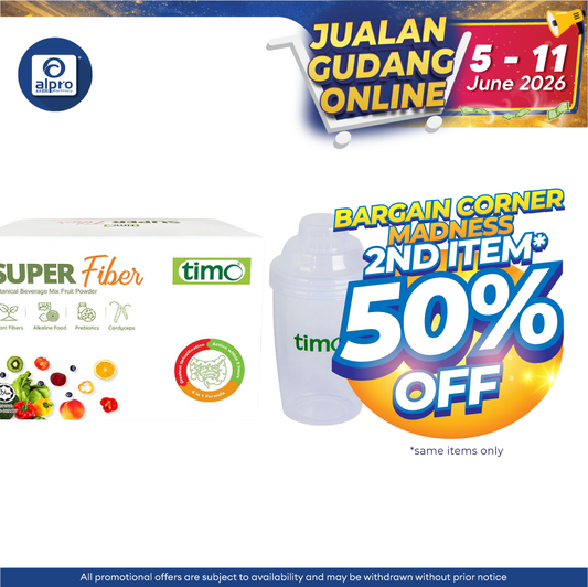 Timo Super Fiber 10g X 30s + Free Shaker (New) | Powerful Detoxification Effects Timo