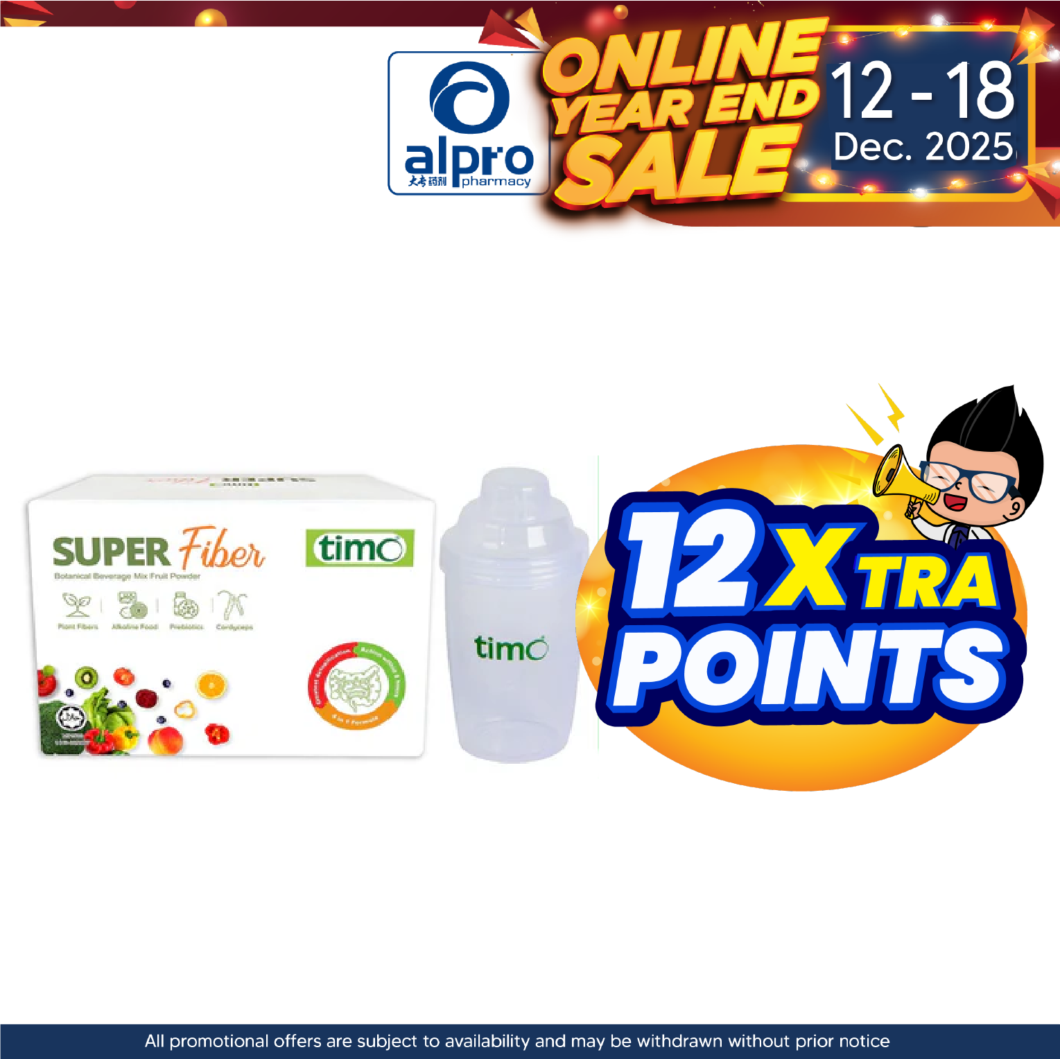 Timo Super Fiber 10g X 30s + Free Shaker (New)