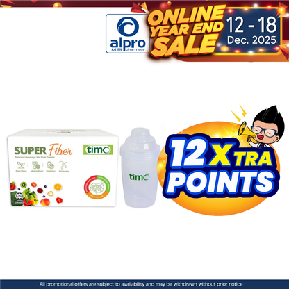 Timo Super Fiber 10g X 30s + Free Shaker (New) Alpro Pharmacy