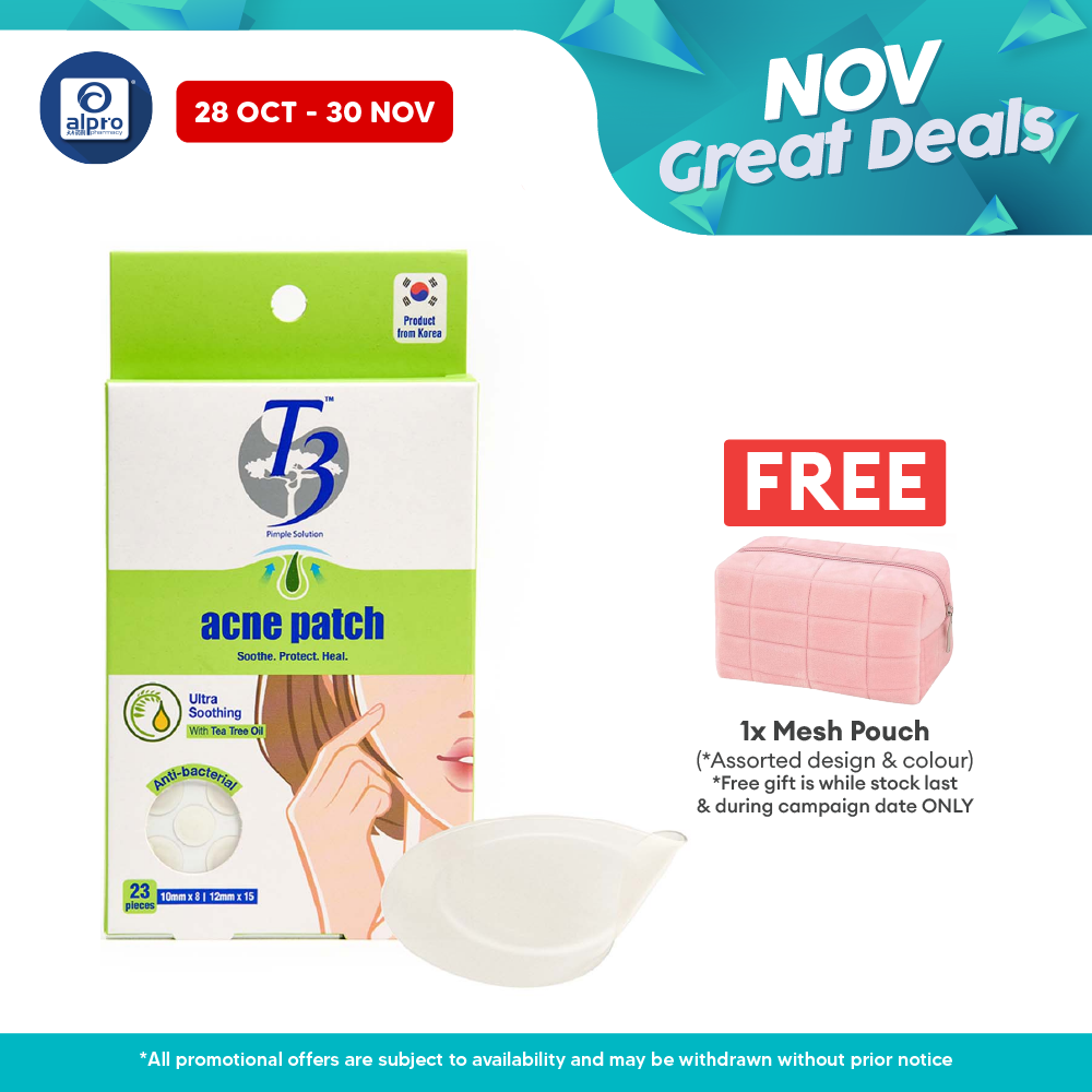 T3 Acne Patch with Tea Tree Oil 23s | Alpro Pharmacy