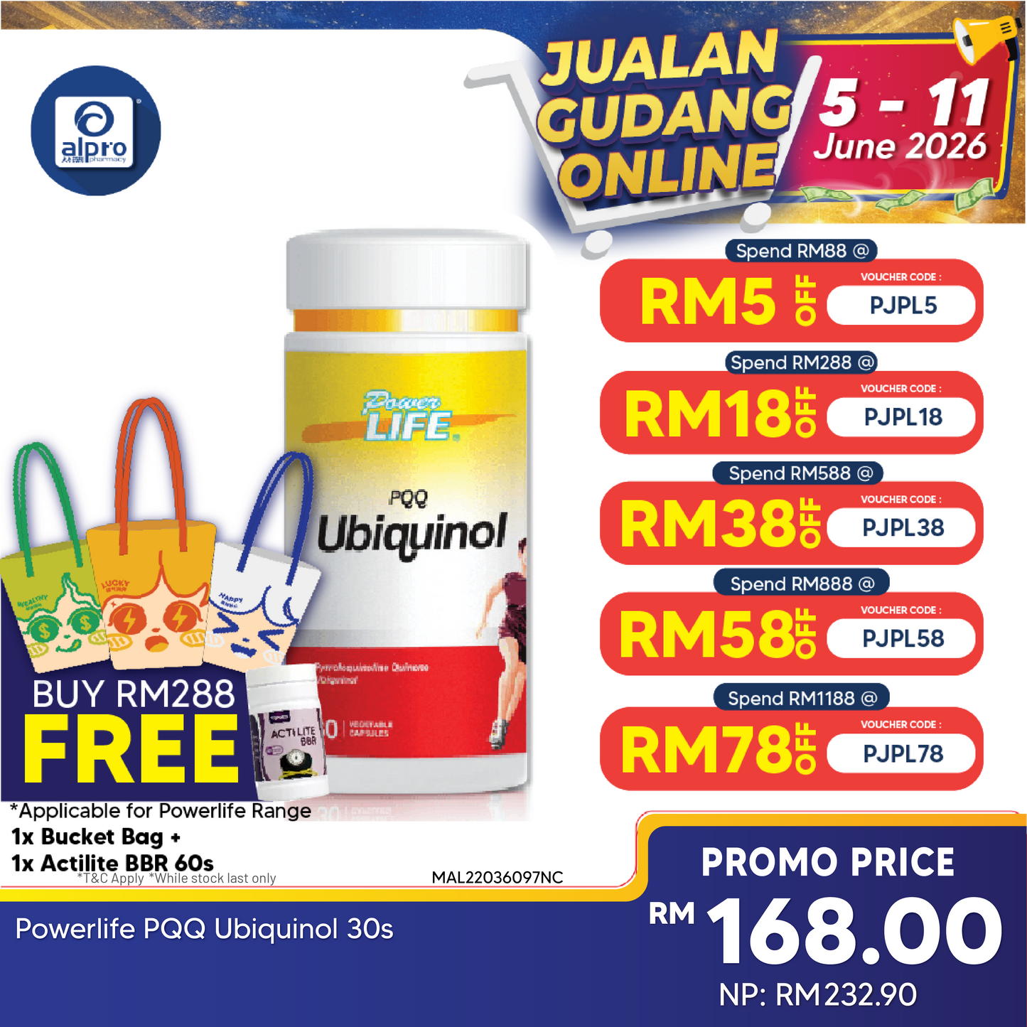 Powerlife PQQ Ubiquinol 30s Powerlife