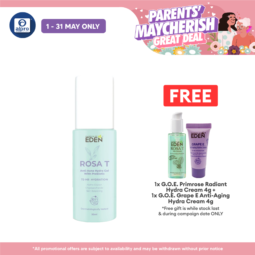 Garden Of Eden Rosa T Anti-Acne Hydra Gel  50ml | Helps Reduce Redness Garden Of Eden