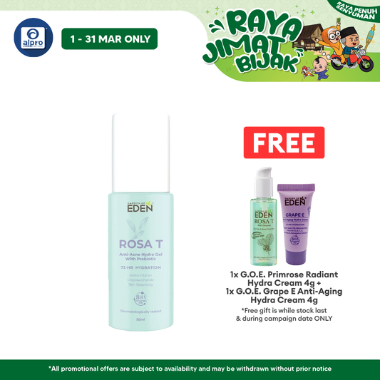 Garden Of Eden Rosa T Anti-Acne Hydra Gel  50ml | Helps Reduce Redness Garden Of Eden