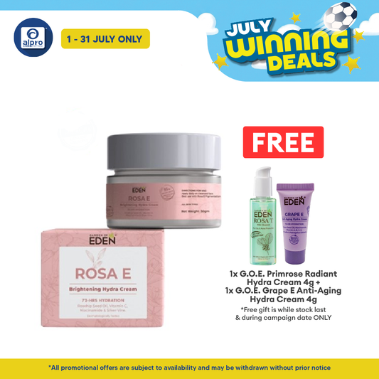 Garden Of Eden Rosa E Brightening Hydra Cream 50g | 72 Hour Hydration Garden Of Eden