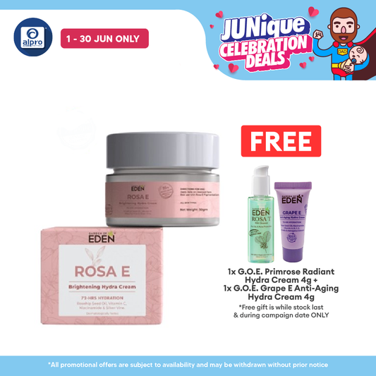 Garden Of Eden Rosa E Brightening Hydra Cream 50g | 72 Hour Hydration Garden Of Eden