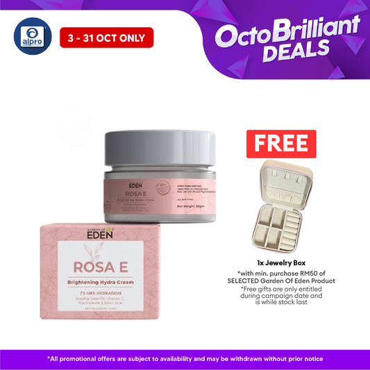 Garden Of Eden Rosa E Brightening Hydra Cream 50g | 72 Hour Hydration Garden Of Eden