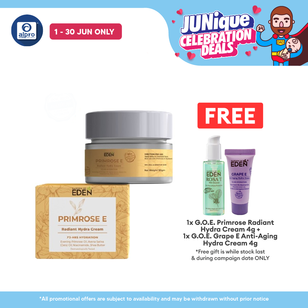Garden Of Eden Primrose E Radiant Hydra Cream 50g | Boost Skin Radiance Garden Of Eden