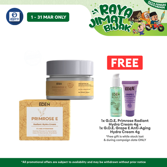 Garden Of Eden Primrose E Radiant Hydra Cream 50g | Boost Skin Radiance Garden Of Eden