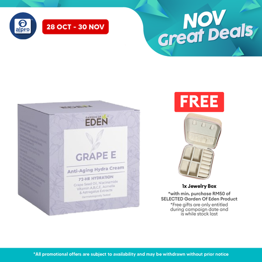Garden Of Eden Grape E Anti-Aging Hydra Cream 50g | Reduce Wrinkles Alpro Pharmacy