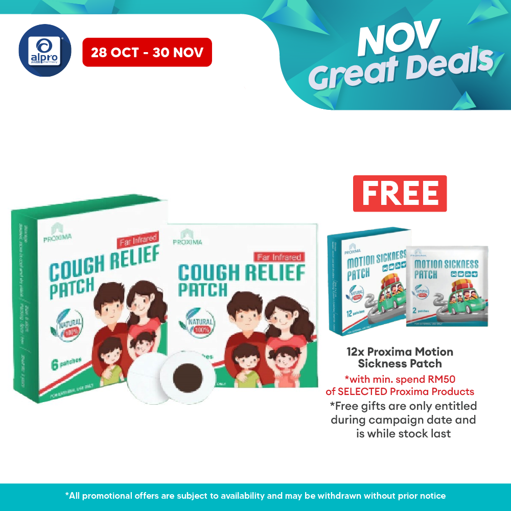 Proxima Far Infrared Cough Relief Patch 6s | Relief Itchy Throat & Cough Proxima