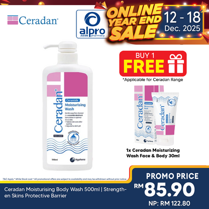Ceradan Moisturising Body Wash 500ml | Strengthen Skins Protective Barrier Ceradan