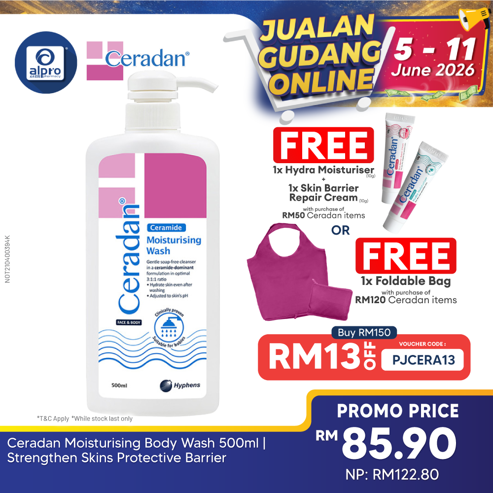 Ceradan Moisturising Body Wash 500ml | Strengthen Skins Protective Barrier Ceradan