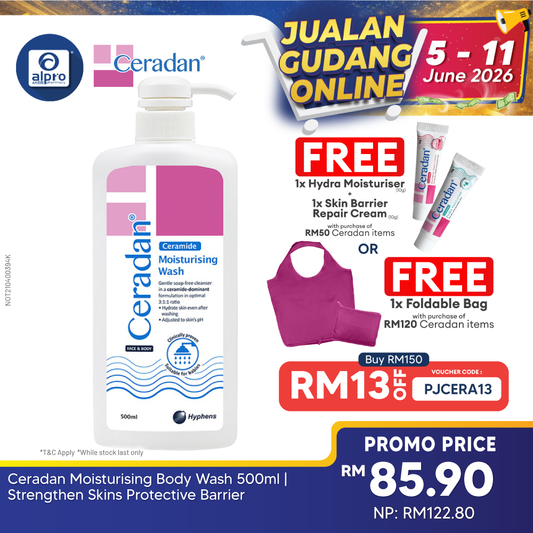 Ceradan Moisturising Body Wash 500ml | Strengthen Skins Protective Barrier Ceradan