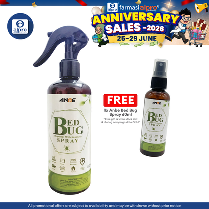 Anbe Bed Bug Spray 300ml | Bio-Degradable & Stain Free Anbe