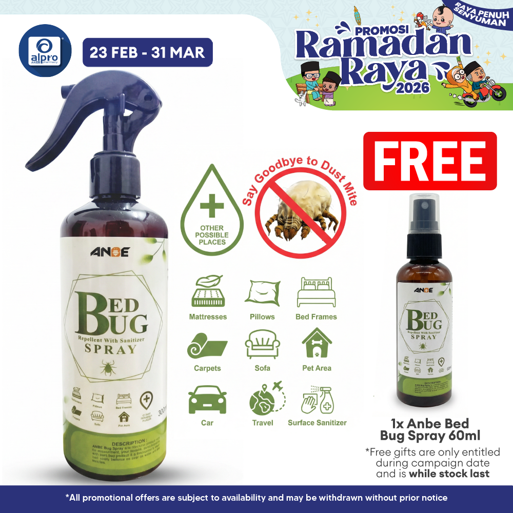 Anbe Bed Bug Spray 300ml | Bio-Degradable & Stain Free Anbe
