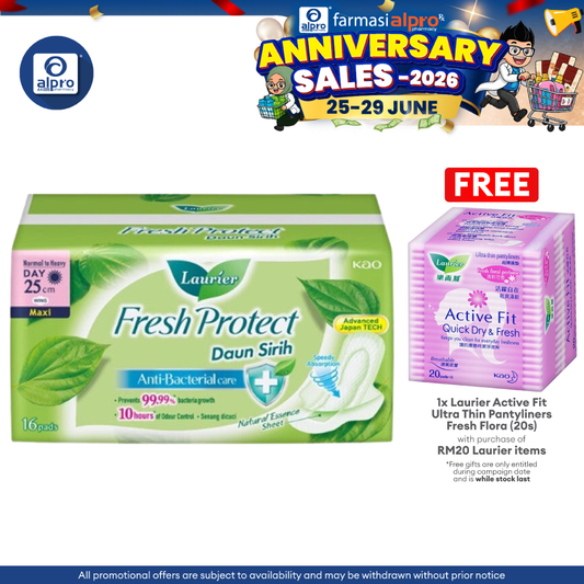 (Ws)Laurier Fresh Protect Daun Sirih 25cm 16s Laurier