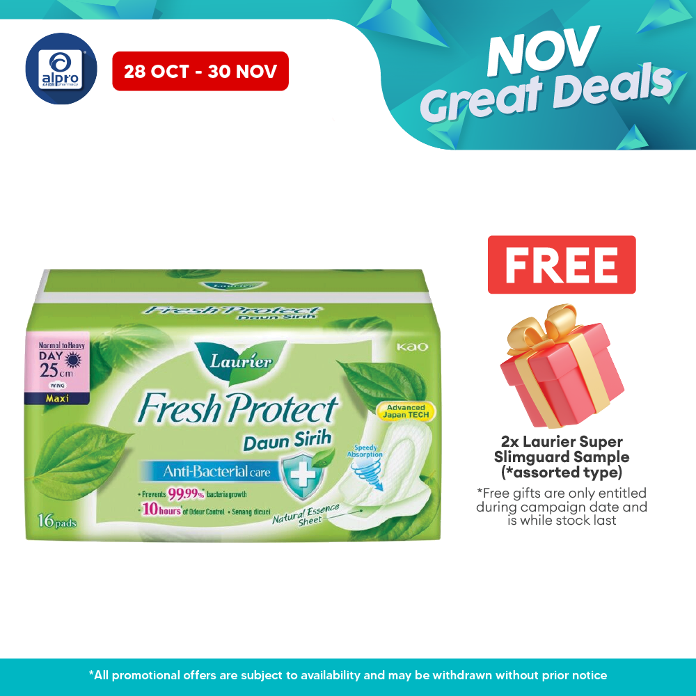 (Ws)Laurier Fresh Protect Daun Sirih 25cm 16s Laurier