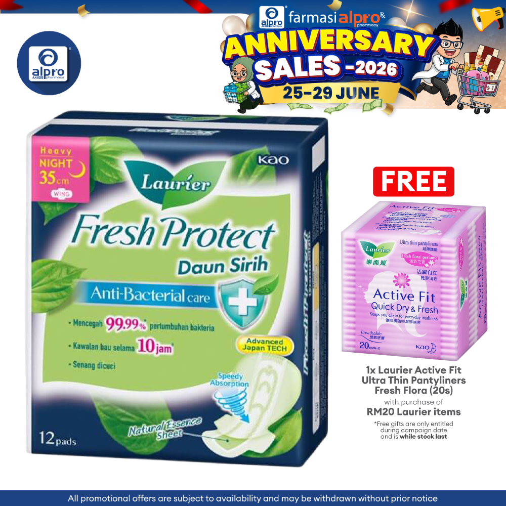 (ws)laurier Fresh Protect Daun Sirih 35cm 12s Alpro Pharmacy