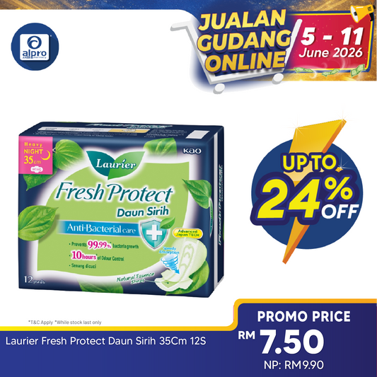 (ws)laurier Fresh Protect Daun Sirih 35cm 12s Alpro Pharmacy
