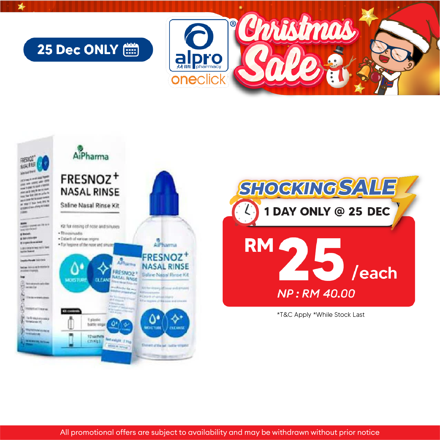 Fresnoz+ Nasal Rinse Starter Kit With 12 Sachets | Rinsing The Nose & Sinuses AiPharma