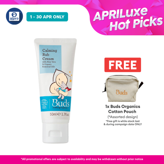 Buds Soothing Organics Calming Rub Cream 50ml | Soothes and Calming Buds