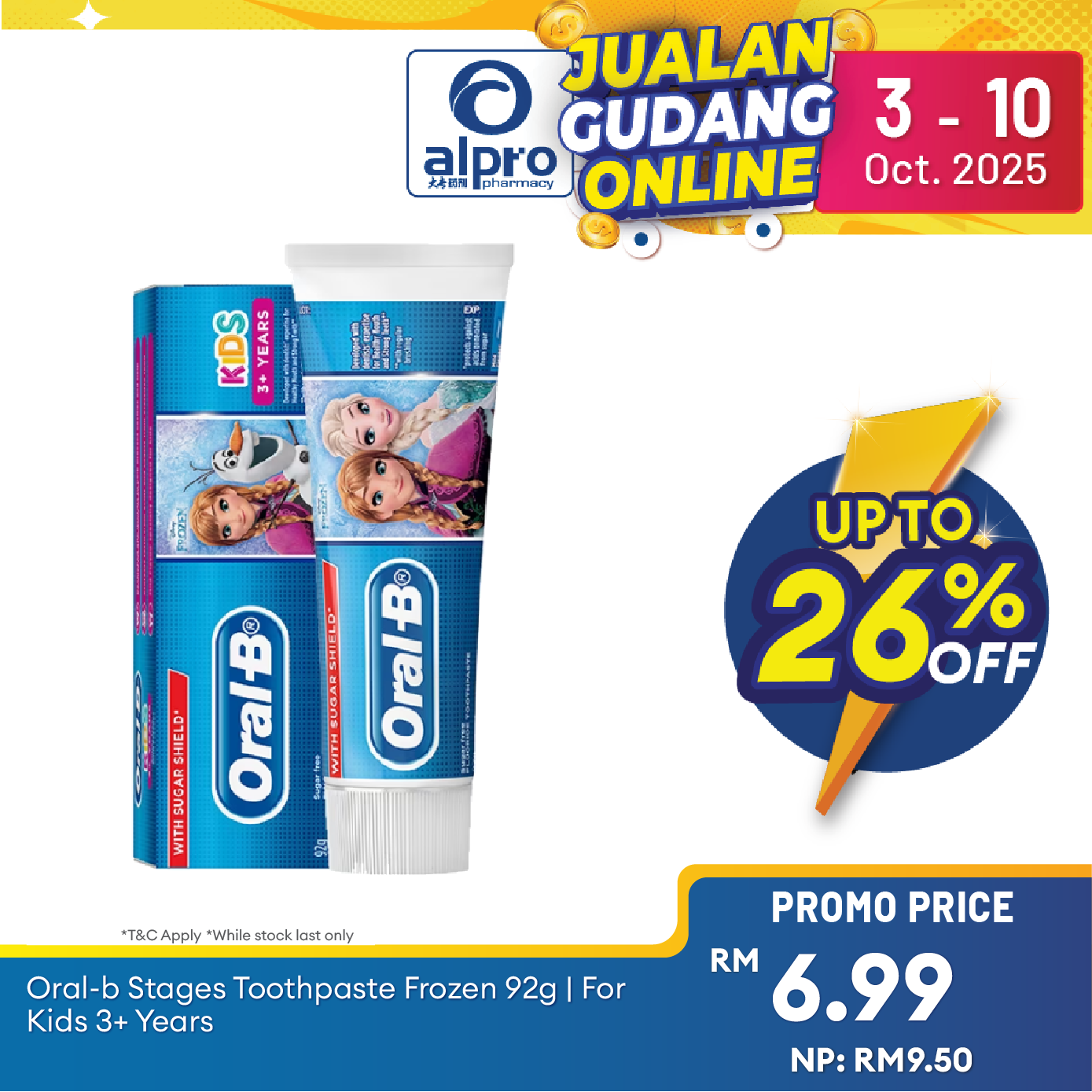 Oral-B Stages Toothpaste Frozen 92G | For Kids 3+ years Alpro Pharmacy