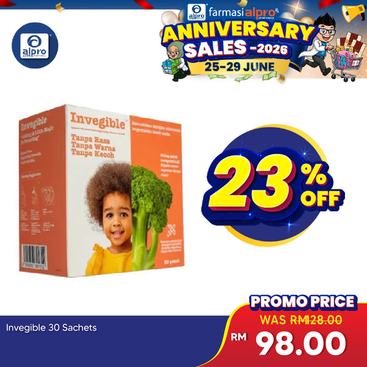 Invegible Vegetable Drink Powder 30s | Optimise Kids Nutrient Absorption Invegible