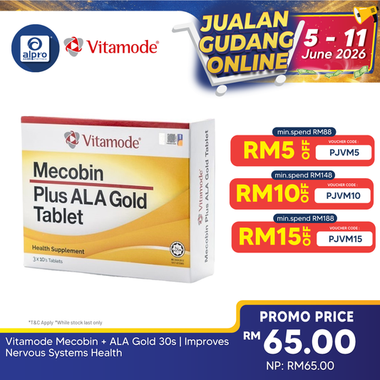 Vitamode Mecobin + ALA Gold 30s | Improves Nervous Systems Health Vitamode