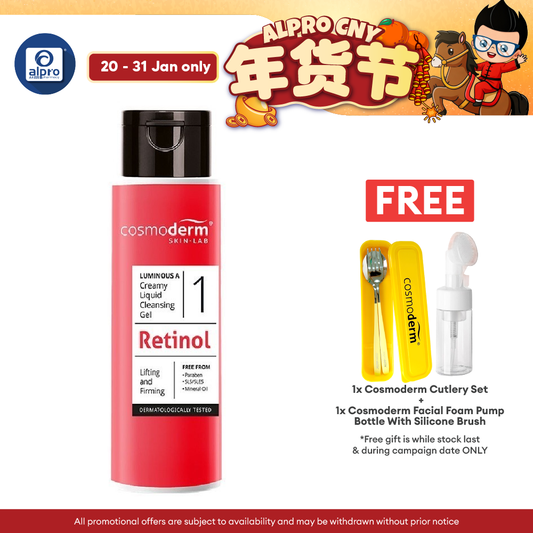 Cosmoderm Luminous A Creamy Liquid Cleansing Gel 120ml | Prevent Anti-aging Process