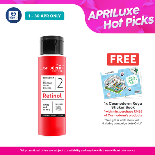 Cosmoderm Luminous A 3x Moisture Water Essence 100ml | Increasing Moisture & Hydration Cosmoderm