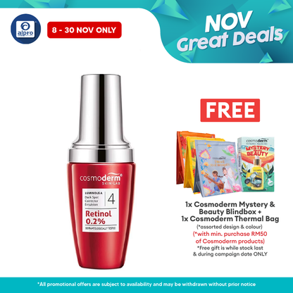 Cosmoderm Luminous A Dark Spot Corrector Emulsion 30ml | Epidermis Production Booster Alpro Pharmacy