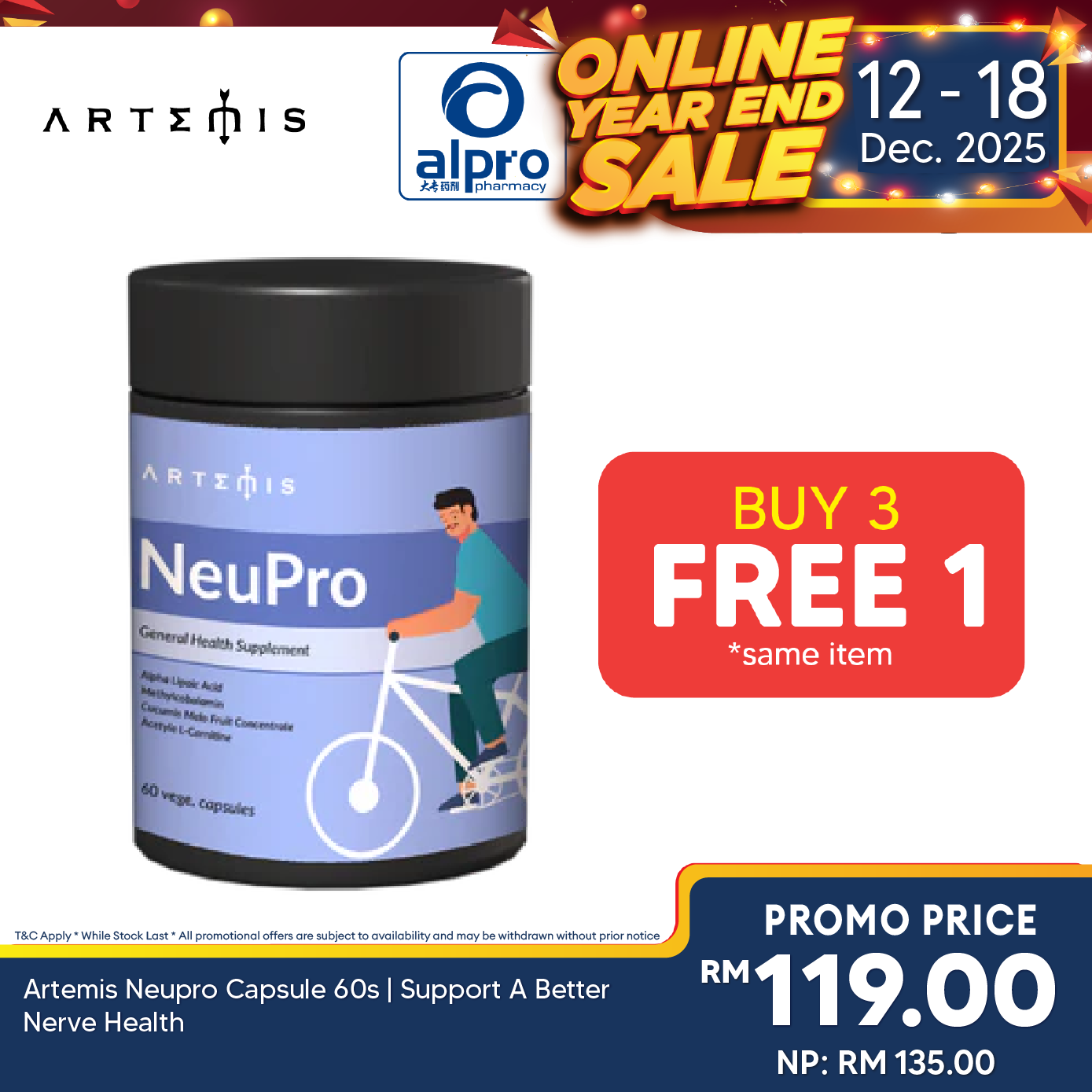 Artemis Neupro Capsule 60s | Support A Better Nerve Health