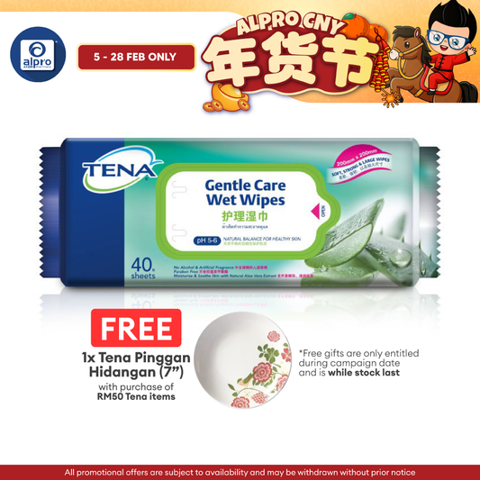 (S)Tena Gentle Care Wet Wipes 40s Alpro Pharmacy
