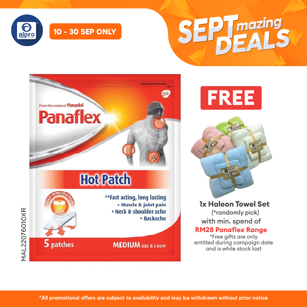 Panaflex Hot Patch 5s | Fast Acting In 80 Seconds Alpro Pharmacy