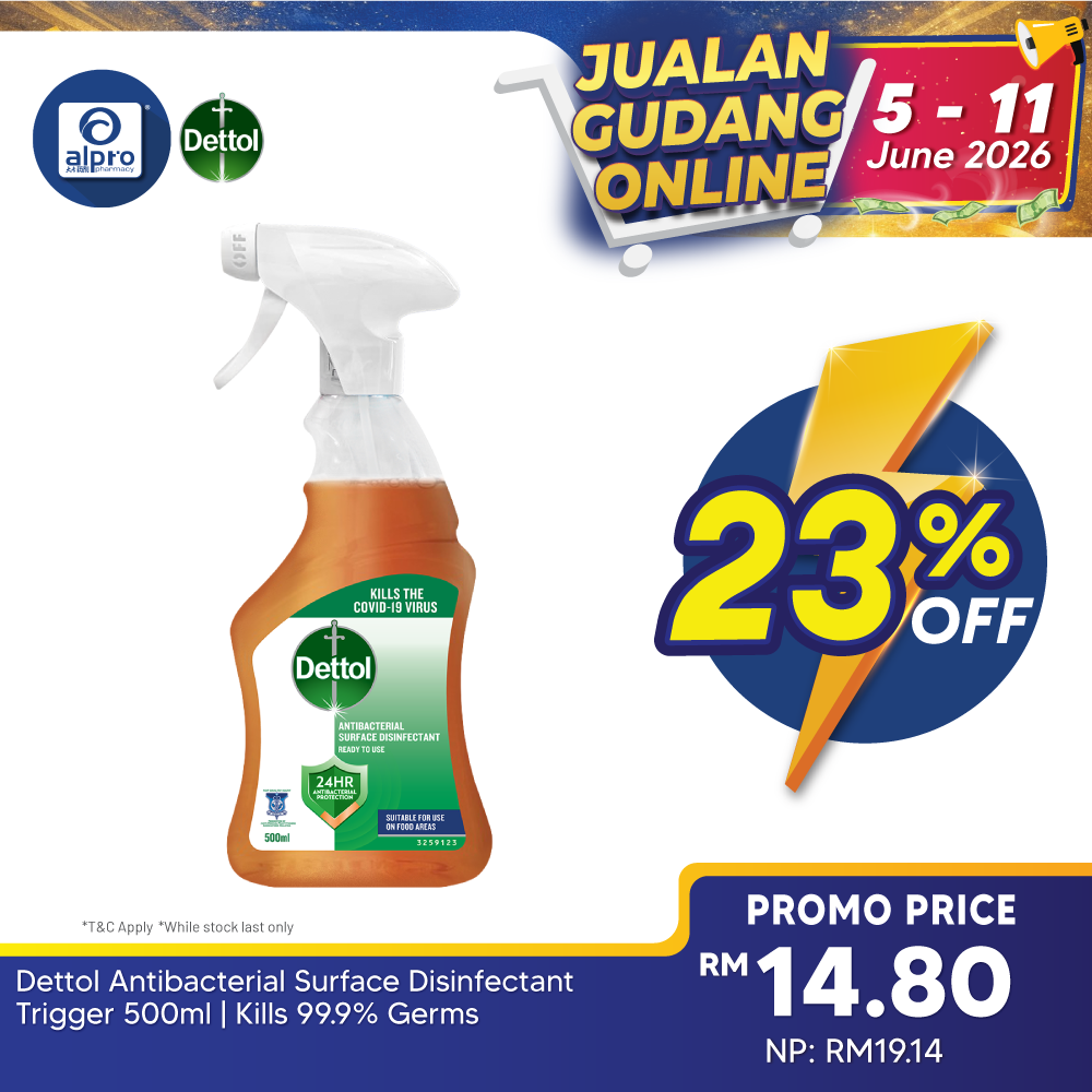 Dettol Antibacterial Surface Disinfectant Trigger 500ml | Kills 99.9% Germs Dettol