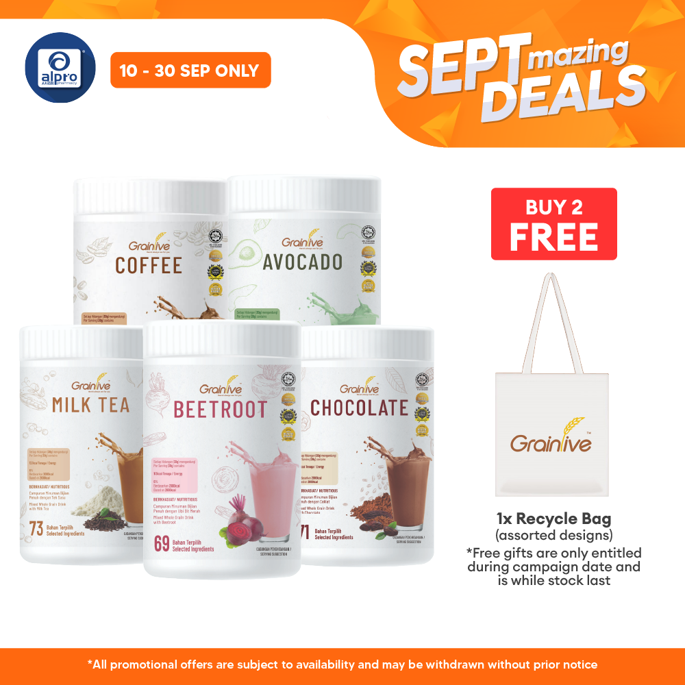 Grainlive Milk Tea 800g | Provides Energy Alpro Pharmacy