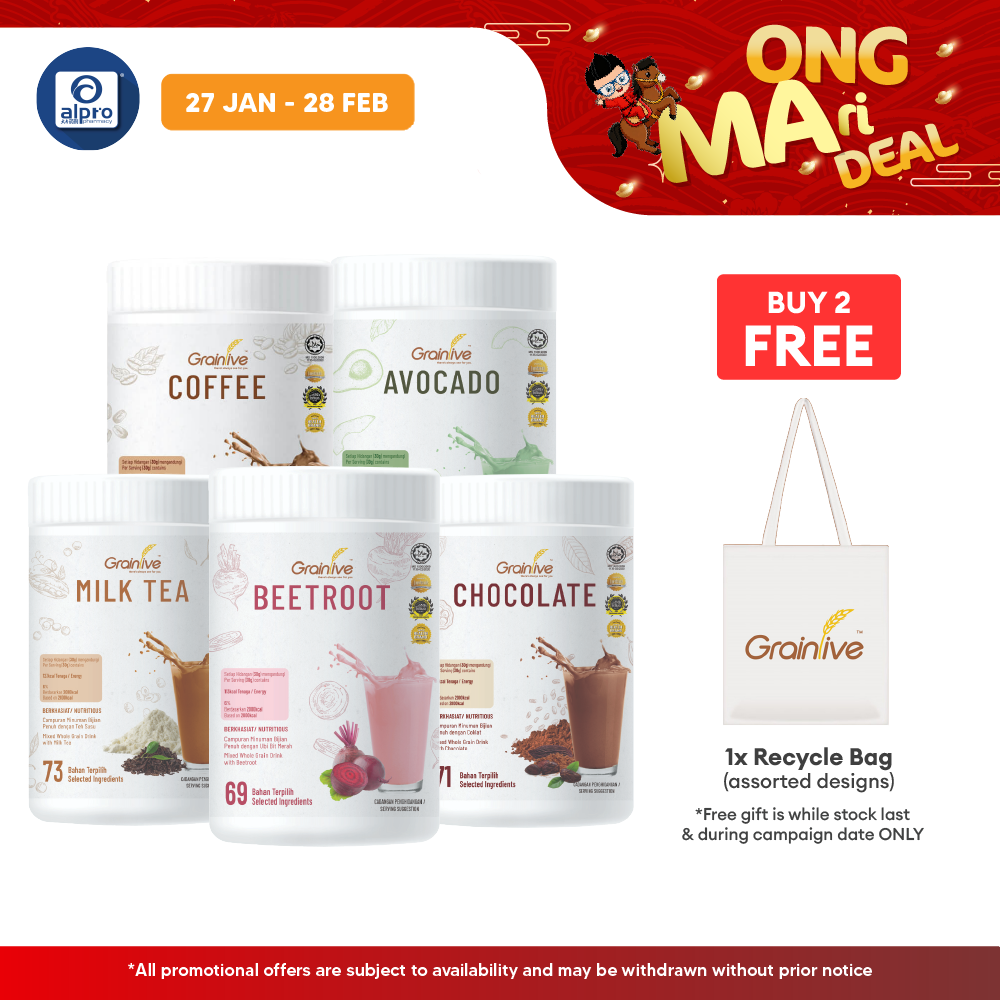 Grainlive Milk Tea 800g | Provides Energy Alpro Pharmacy