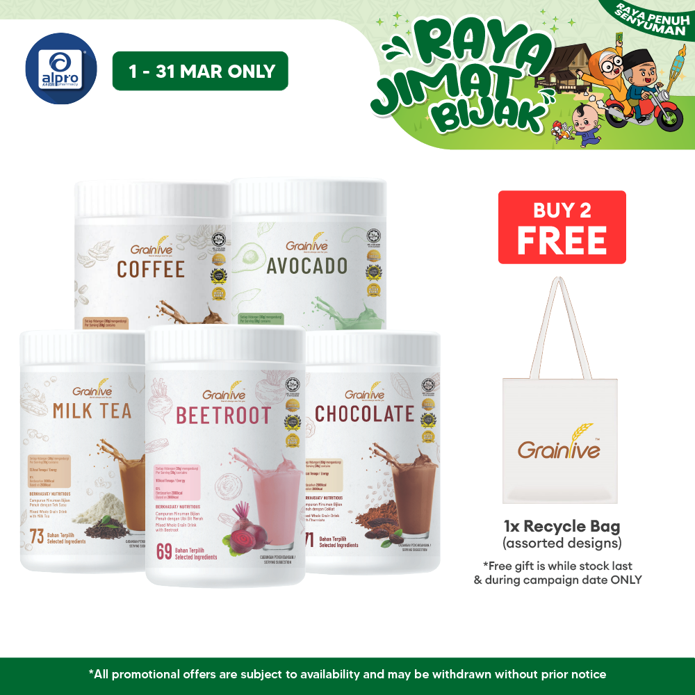 Grainlive Meal Replacement 营养代餐 800g | Meal Replacement with Multivitamins Minerals Proteins Natural Plant Based / provi Grainlive