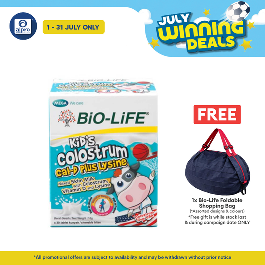Bio-life Kids Colostrum Cal D+ Lysine 30s Bio-life