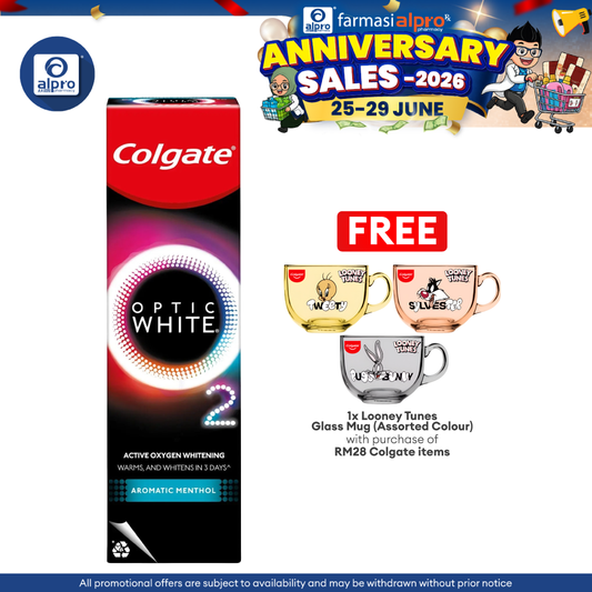 Colgate Optic White O2 Aromatic Menthol 85g | Whiten In 3 Days Colgate