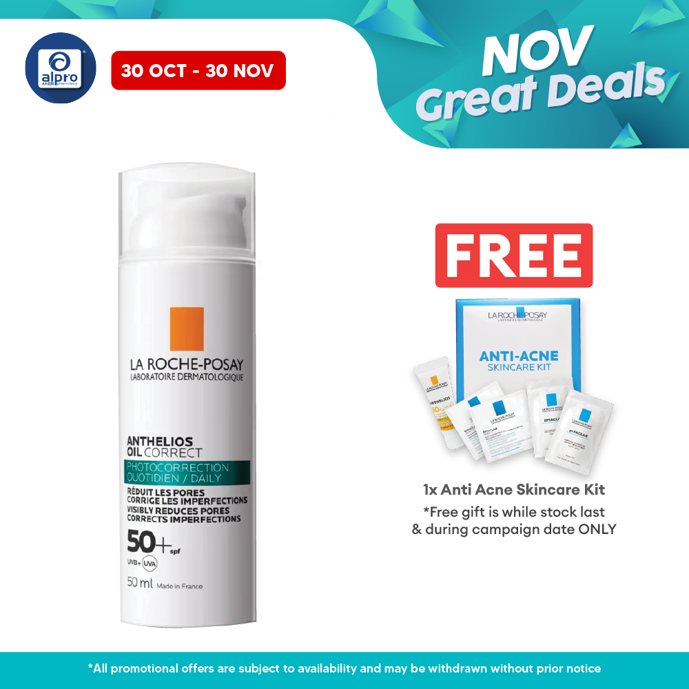La Roche Posay Anthelios UVD Oil Correct T 50ml | 50+ SPF UVB + UVA Alpro Pharmacy