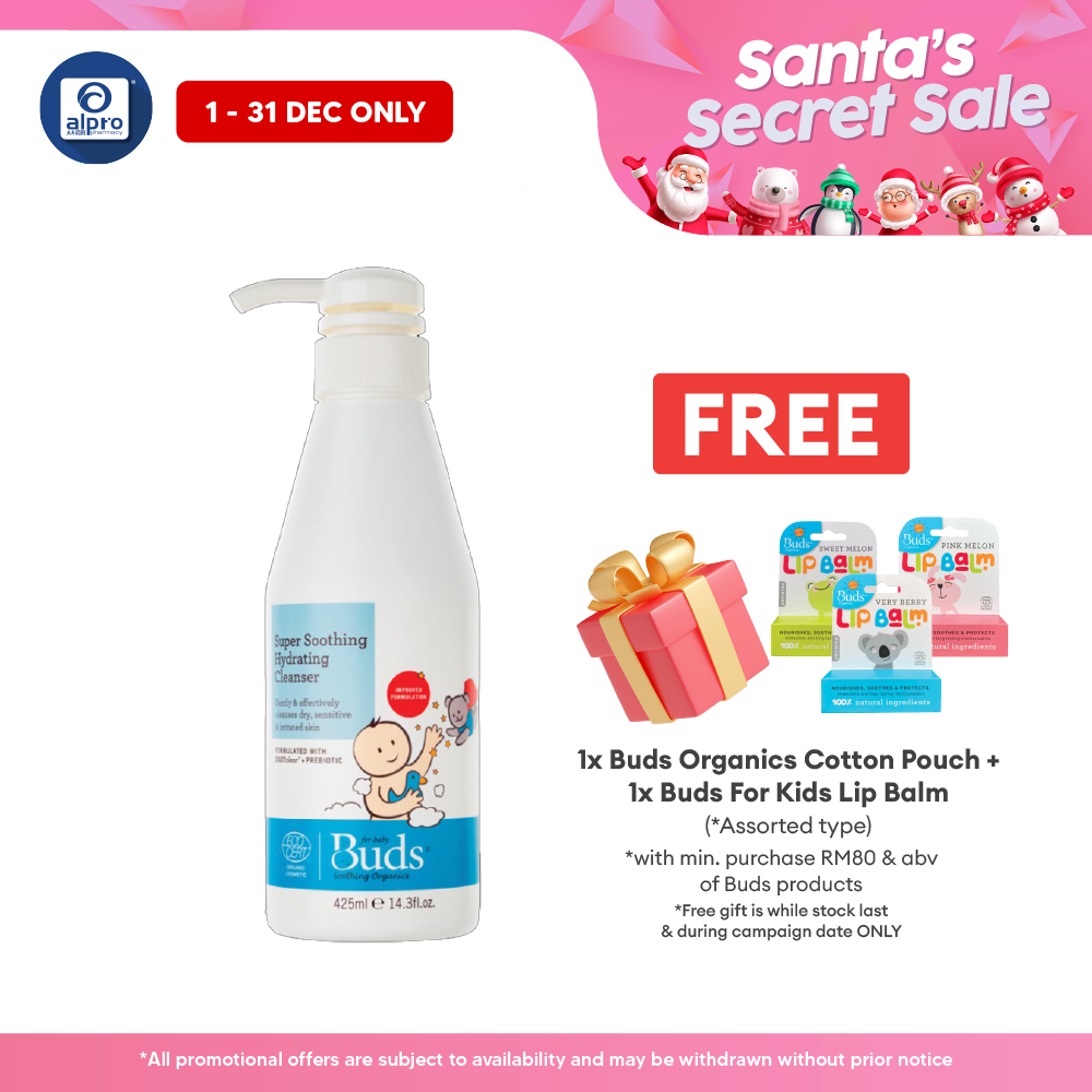 Buds Soothing Hydrating Cleanser 425ml | Gentle Organic Formulation Alpro Pharmacy