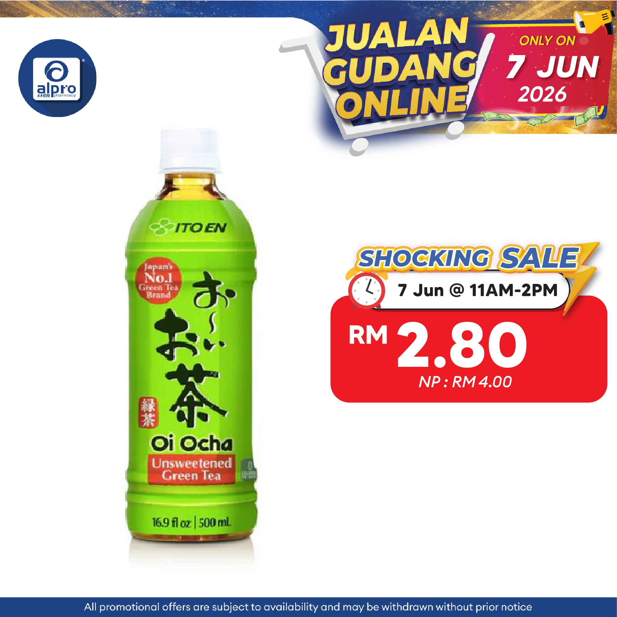 Ito-en Oi Ocha Green Tea Pet Bottle 500ml | Unsweetened Drink Tea Ito-En